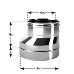 Eccentric REDUCTION fitting single wall flue MONO De Marinis