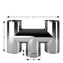 H-shaped end cap MONO De Marinis Inox chimney