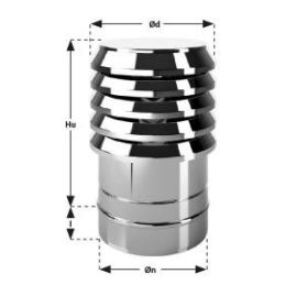 MONO De Marinis Inox single-walled chimney rings hat