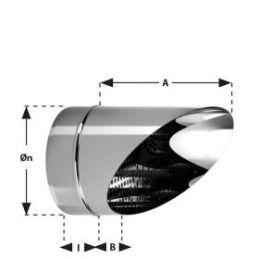 45 gradi single-walled flue terminal MONO De Marinis Inox