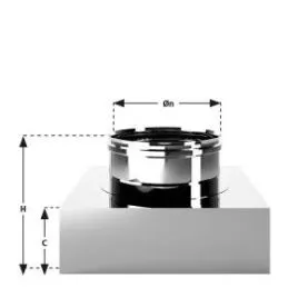 Terminal box with circular single-wall flue outlet MONO De