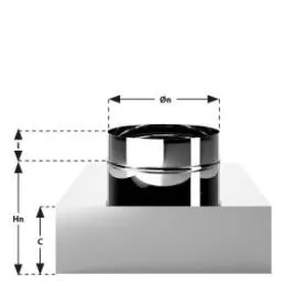 Terminal box with circular single-wall flue outlet MONO De