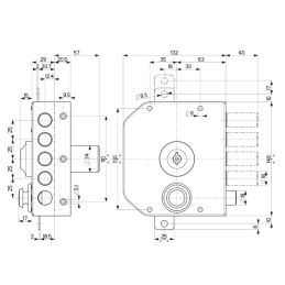 Apply lock 30.612 Mottura side with 1/2 turn double cylinder