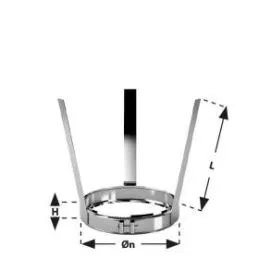 Centering clamp for stainless steel flue pipe repositioning