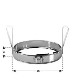 Clamp with slots for stainless steel chimney pipe repositioning