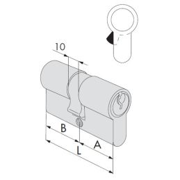 Cilindro sagomato a profilo europeo Cisa 0G300 ottone