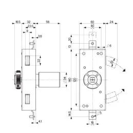 Mottura lock 35.381 triple pincer block