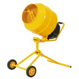 Portable electric concrete mixer 135 lt. VIGOR front