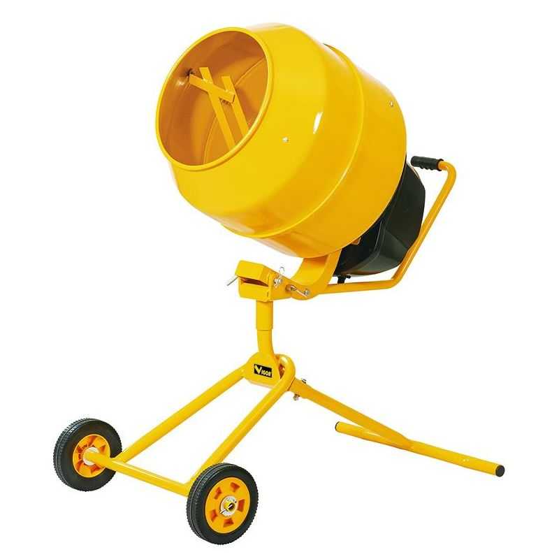 Portable electric concrete mixer 135 lt. VIGOR front