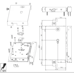 Serratura sicurezza da applicare elettronica MOTTURA XNOVA