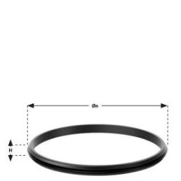 Triple lip silicone gasket for Oval single wall flue