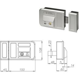 Serratura elettrica cancelli OPERA 28001 richiusura automatica