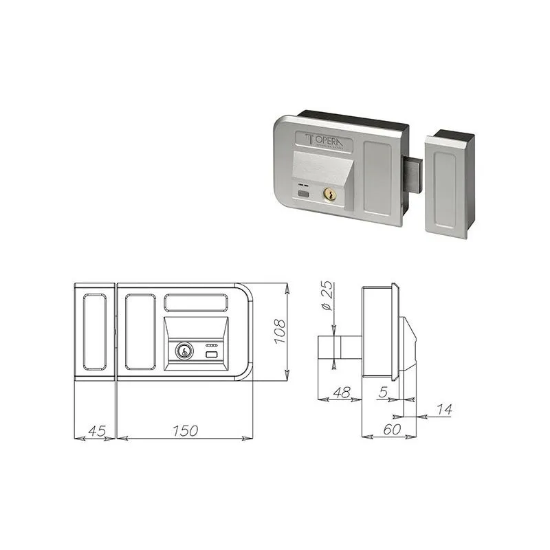 Electric gate lock OPERA 28001 automatic reclosing Electric gate lock OPERA 28001 automatic reclosing