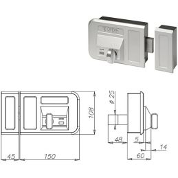 Serratura elettrica cancelli OPERA 28002 richiusura automatica