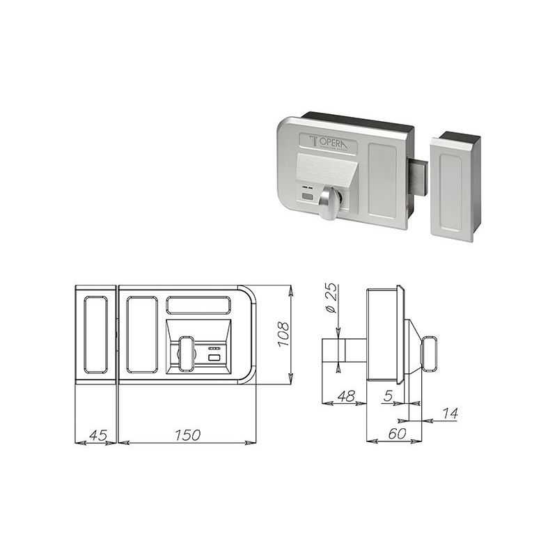 Electric gate lock OPERA 28002 automatic reclosing