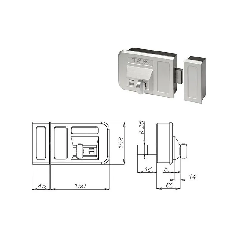 Electric gate lock OPERA 28002 automatic reclosing Electric gate lock OPERA 28002 automatic reclosing