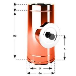 Inspection module for double wall flue ISO25 De Marinis Copper