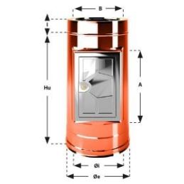 Modulo ispezione sportello R2IF ISO25 Rame Canna fumaria doppia