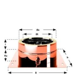 Base plate with central exhaust double wall flue ISO25 De