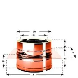 Intermediate plate supporting double wall flue ISO25 De Marinis