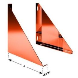 Pair of support fins for intermediate flue plate Copper De