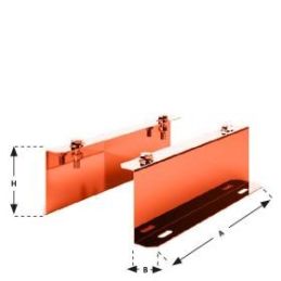 Pair of flue base plate support fins Copper De Marinis