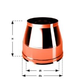 Truncated conical hatch double wall flue ISO25 De Marinis Copper