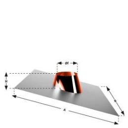 Faldale for pitched roofs ALUMINUM base COPPER collar Single