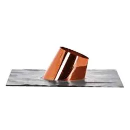 Faldale for pitched roofs ALUMINUM base COPPER collar Single