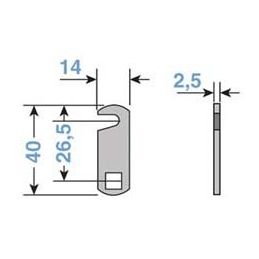 Lever for CORBIN PAC201012 universal lock