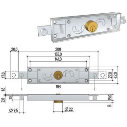 PREFER 6001 lock for rolling shutters and roller shutters