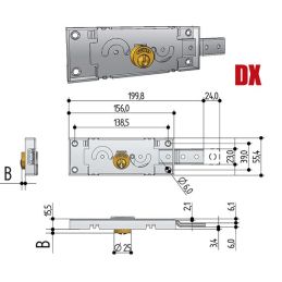 PREFER A411 / A412 lateral roller shutter lock