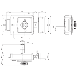 Motorized lock apply Mottura XDRIN/Knob Painted