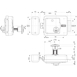 Motorized lock apply Mottura XDRIN/Cylinder Painted