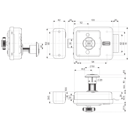 Motorized lock apply Mottura XDRIN 49XD4 Detachable external