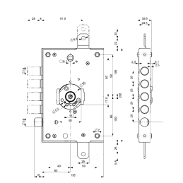 Armoring door lock Mottura 3DKEY 3D.571