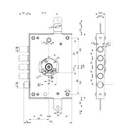 Armoring door lock Mottura 3DKEY 3D.571 Knob