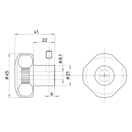 Mottura knob 99.500 for European cylinder