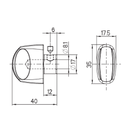 Knob 99.511 for European cylinder