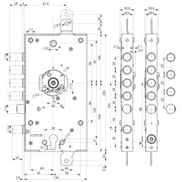 Serratura porta blindata Mottura 3DKEY 3D.587 Plurisistema