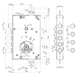 Lock for armored door Mottura 3DKEY 3D.515 compatible CISA