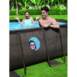 Piscina esterna ovale BestWay 56714 Power Steel Rattan