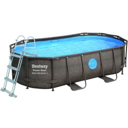 Piscina esterna ovale BestWay 56714 Power Steel Rattan