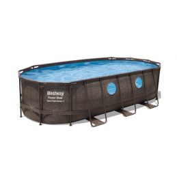 BestWay 56716 Power Steel Rattan oval outdoor pool 549x274x122H