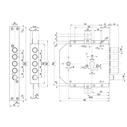 Armored door lock Mottura 85.555 triple 1 / 2g cil.euro