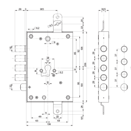 Security door lock Mottura 85.583 Euro profyle