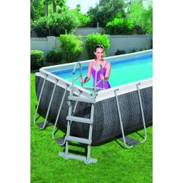 Outdoor rectangular pool BestWay 56721 Power Steel Rattan