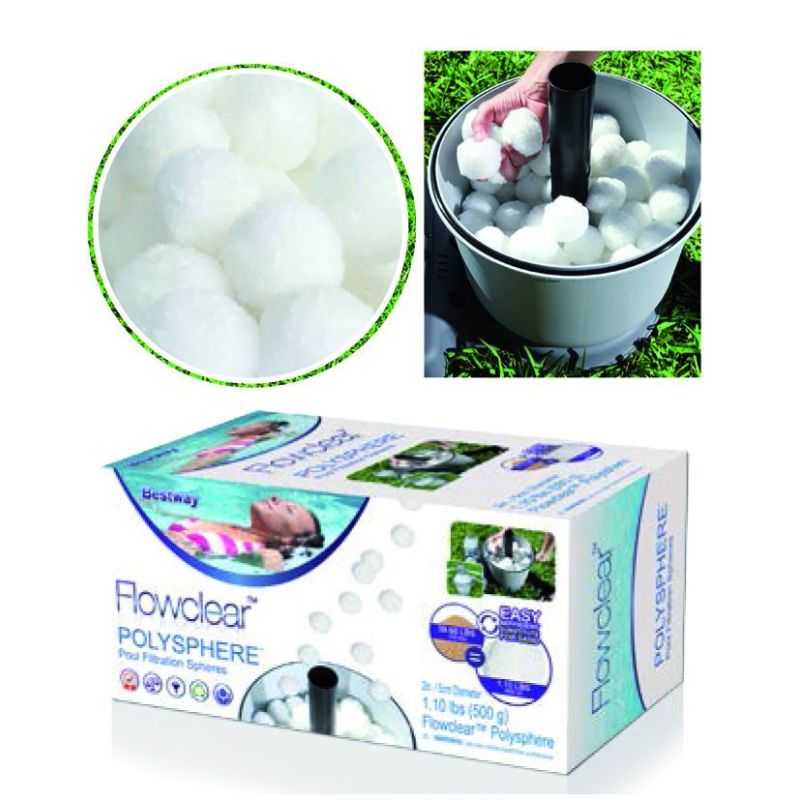 Sfere di filtrazione per filtri piscina BestWay POLISFERE 500 G