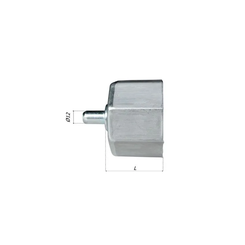 Octagonal cap for roller shutter rollers 60 mm steel