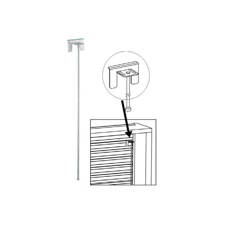 Safety hook for rod plastic roller shutters